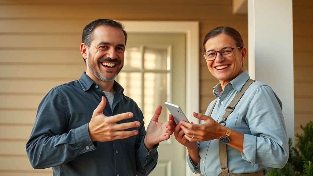 Happy homeowner in Eustis FL giving review after residential electrical service