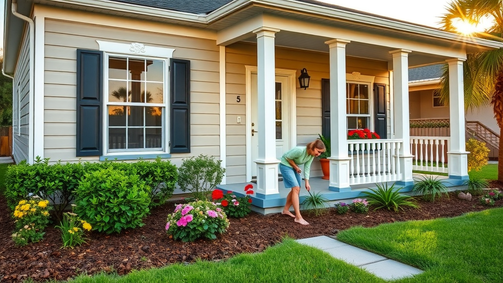 Refreshed home exterior and landscaping in Eustis FL, curb appeal improvement by general contractors