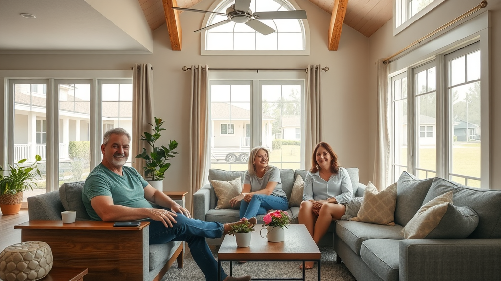 Inviting renovated living room with modern furniture in Eustis FL, home improvement eustis fl