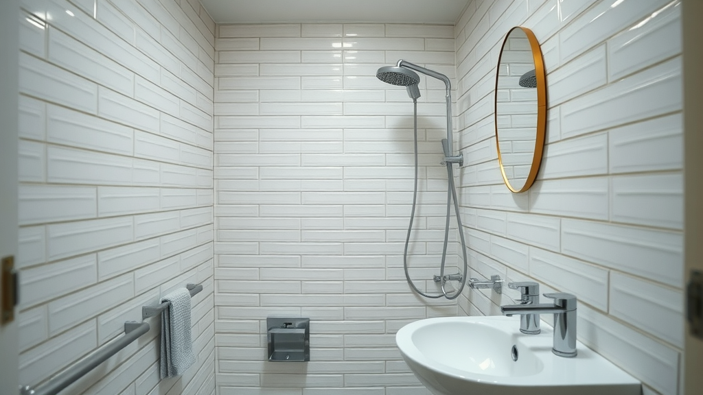 Freshly renovated small bathroom with modern fixtures and tile in Eustis
