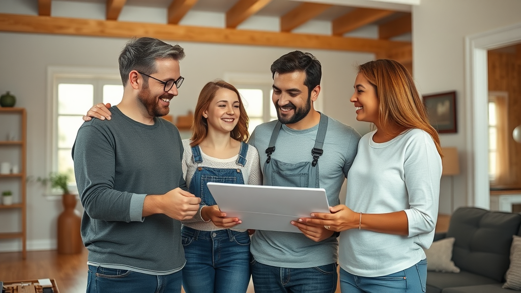 relaxed family collaborating with general contractor phase home renovations eustis