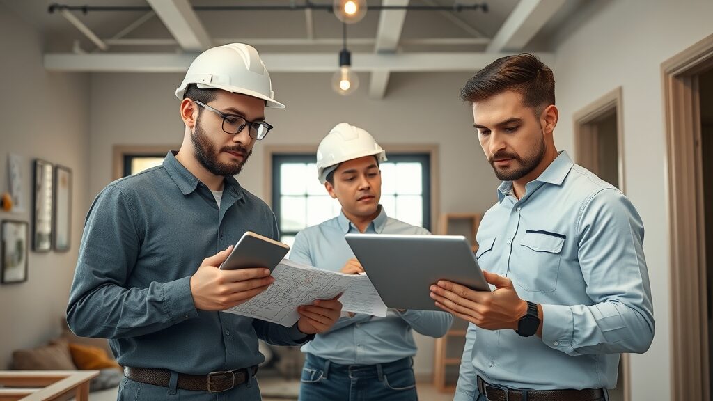 electricians in Eustis Florida using digital tablets for electrical inspection and estimate