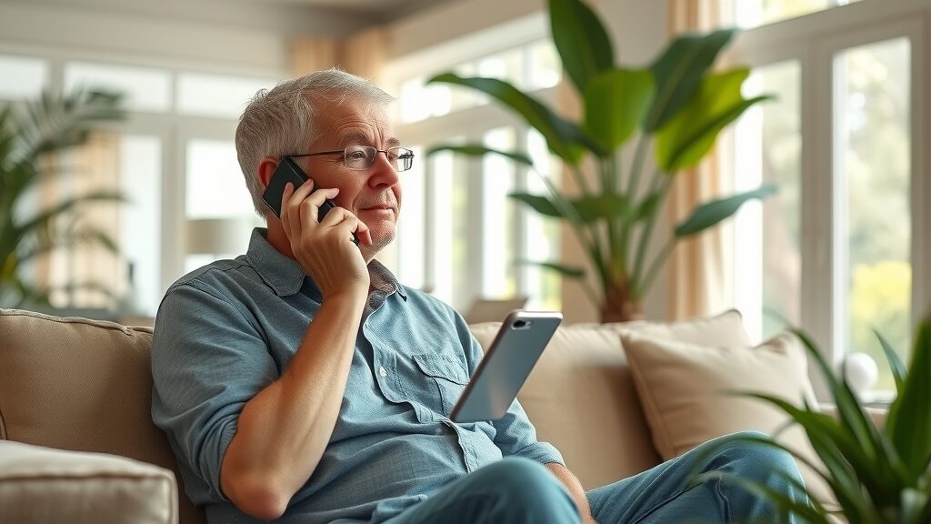 Eustis FL homeowner on phone requesting emergency septic repair and receiving reassurance from local tank service specialist