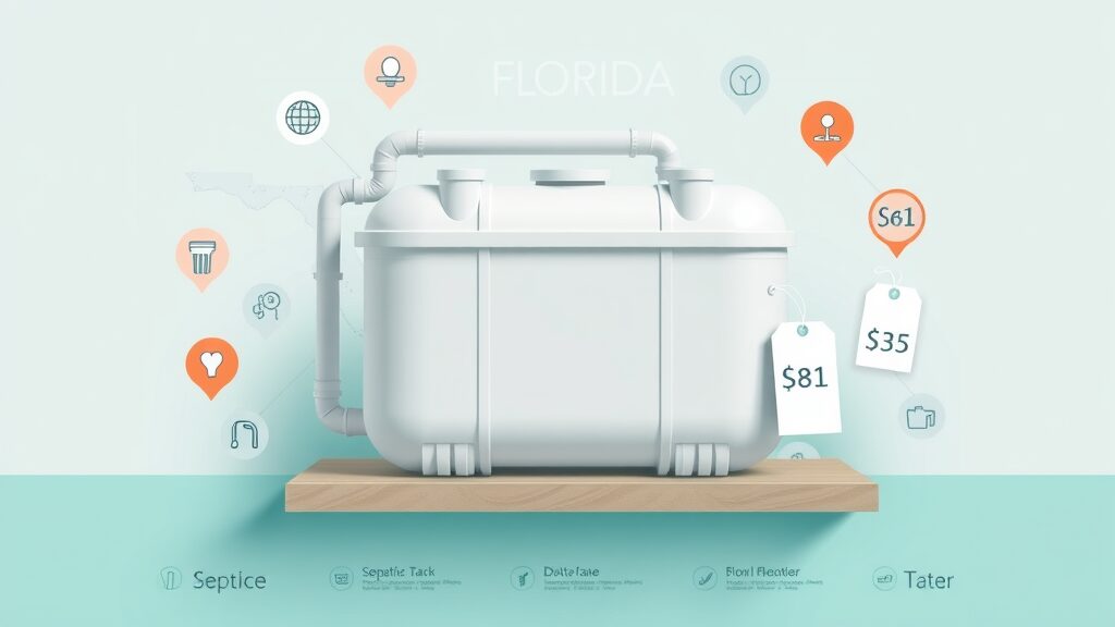 septic tank emergency solutions eustis service cost infographic Florida minimal icons
