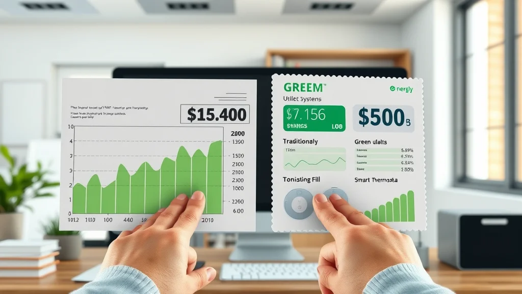 Comparison graphic of traditional vs. green HVAC system utility bills demonstrating energy savings with Eustis FL green HVAC solutions
