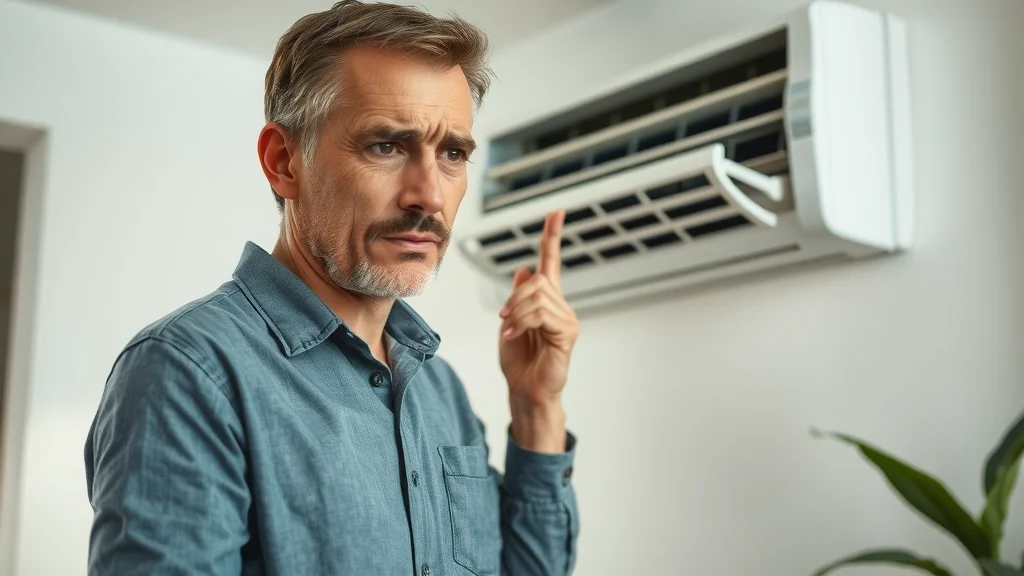 Concerned Eustis homeowner checks air conditioning vent for inconsistent airflow