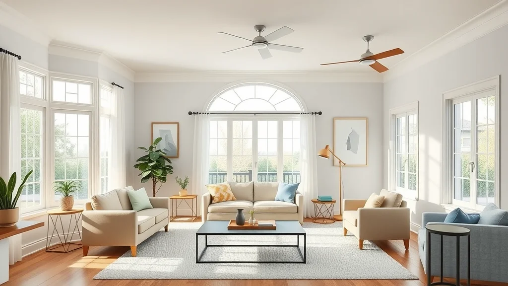 Split-view living room in Eustis showing the difference between regular and deep clean, with sparkling details across both areas