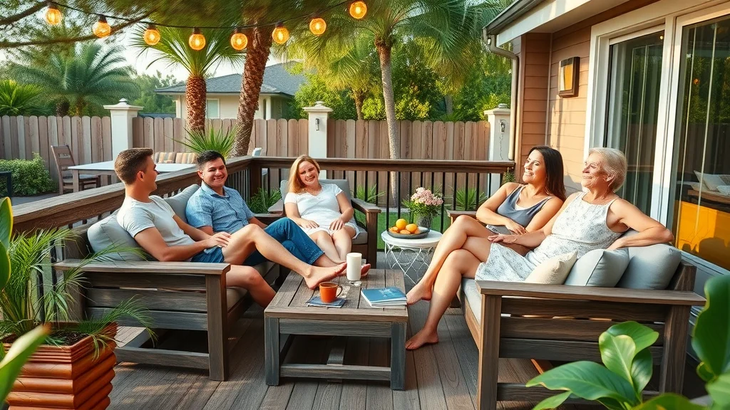 eustis deck builders residential backyard deck happy family enjoying outdoor living central florida greenery