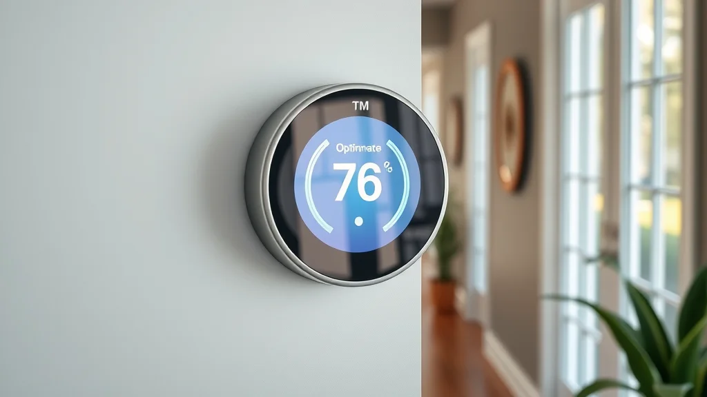 Smart thermostat controlling air conditioning and heating at optimal energy efficiency in a Florida home