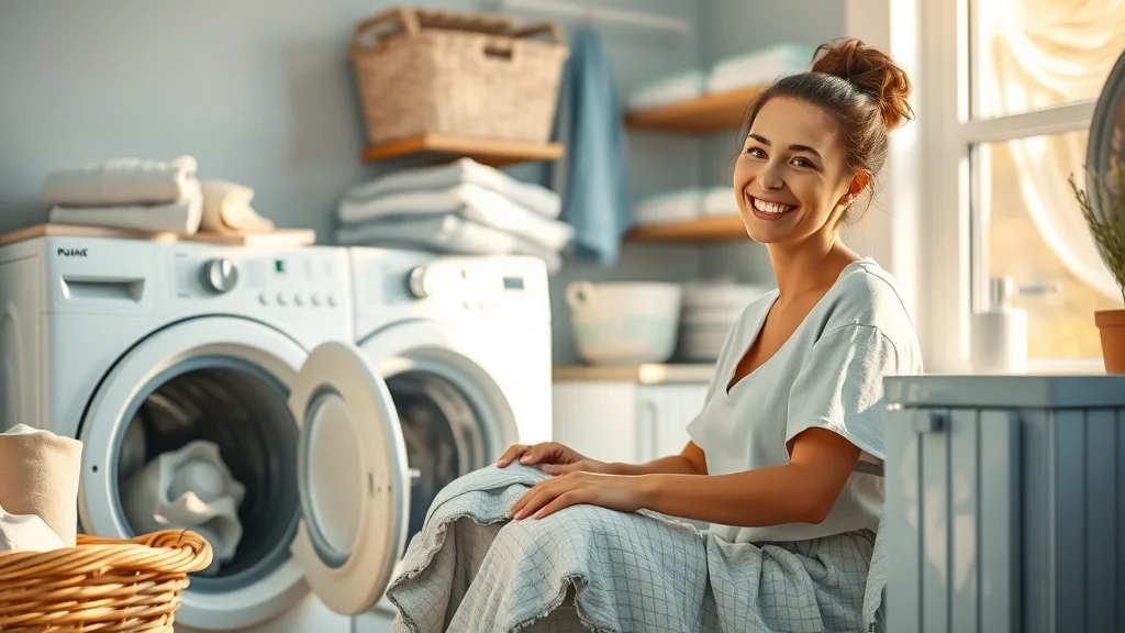 Happy Eustis resident with functional washer and dryer—washer repair services