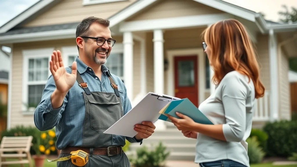 free estimate residential painting eustis florida contractor giving cost estimate to homeowner