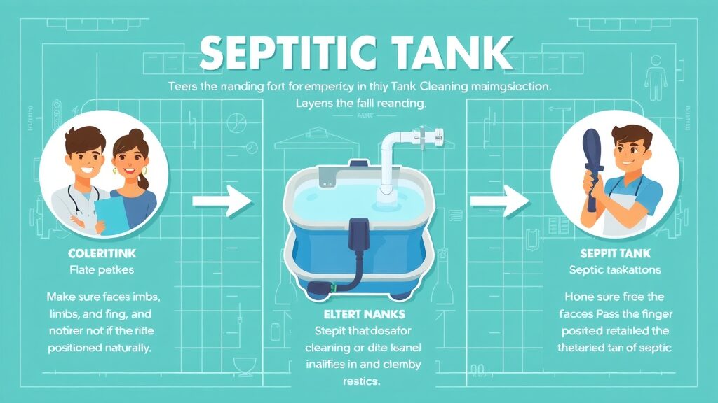 Step-by-step infographic of the septic tank cleaning process in Eustis Florida
