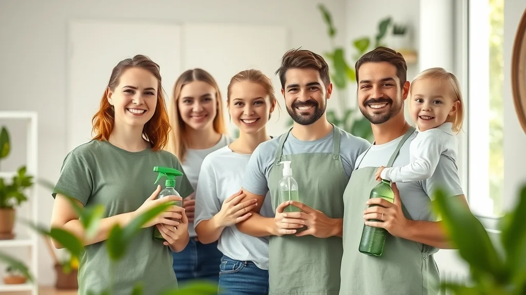 Eco-friendly cleaning team in Eustis with natural cleaning supplies and tidy home interior — eco-friendly cleaning Eustis