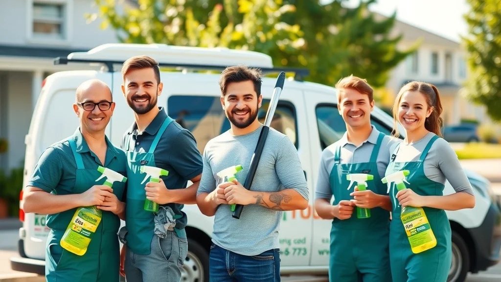 Cheerful professional window cleaners with eco-friendly supplies – professional window cleaning near me