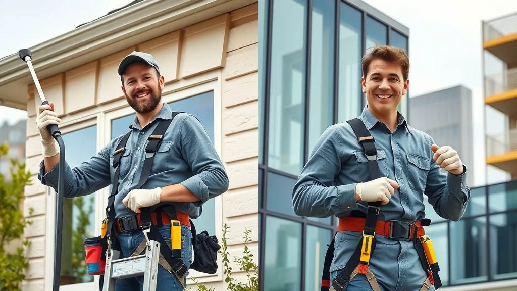 residential and commercial window washers in Eustis using specialized equipment for each property type