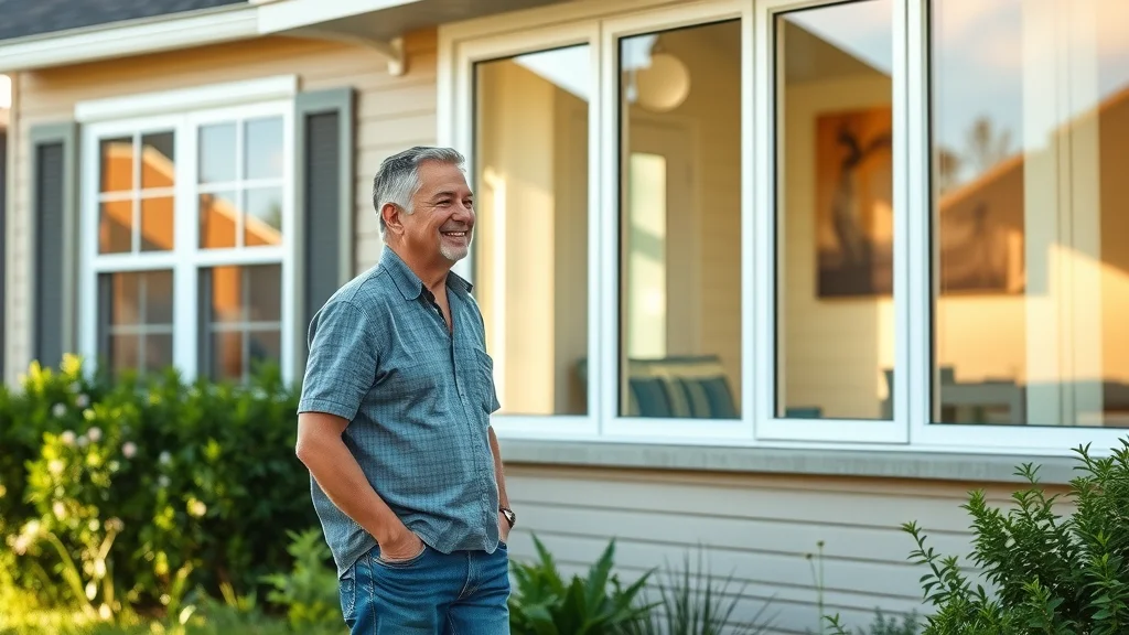 window cleaning eustis fl - Bright and inviting suburban home exterior with sparkling glass windows under morning sunlight