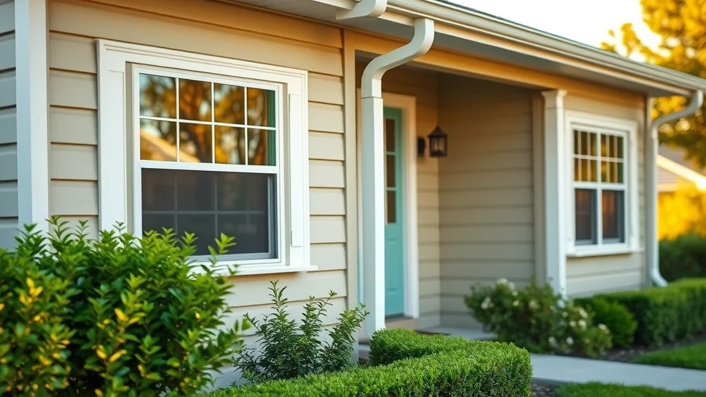 Home exterior with clean windows, neat gutters, fresh paint in lush green Eustis; window cleaning Eustis FL