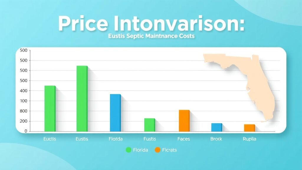 Infographic comparison of Eustis septic maintenance costs vs. other regions in Florida - septic service price chart