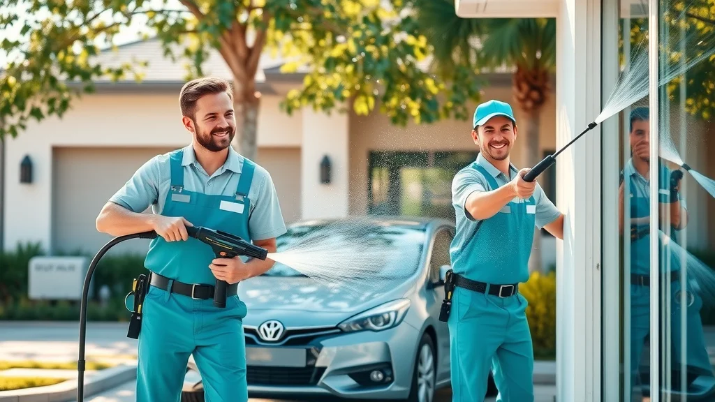 Efficient bundled cleaning team in Eustis FL using pressure wash and window cleaning techniques