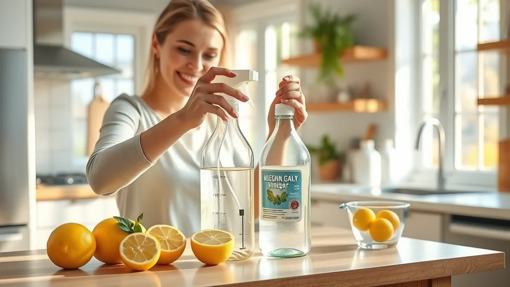 homemade cleaning glass cleaner vinegar essential oil spray bottle DIY