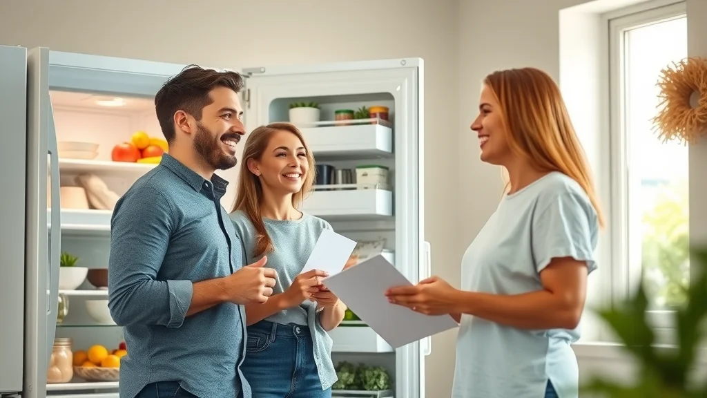 appliance repair services Lake County family in sunlit kitchen discussing broken refrigerator—home appliance repair Eustis