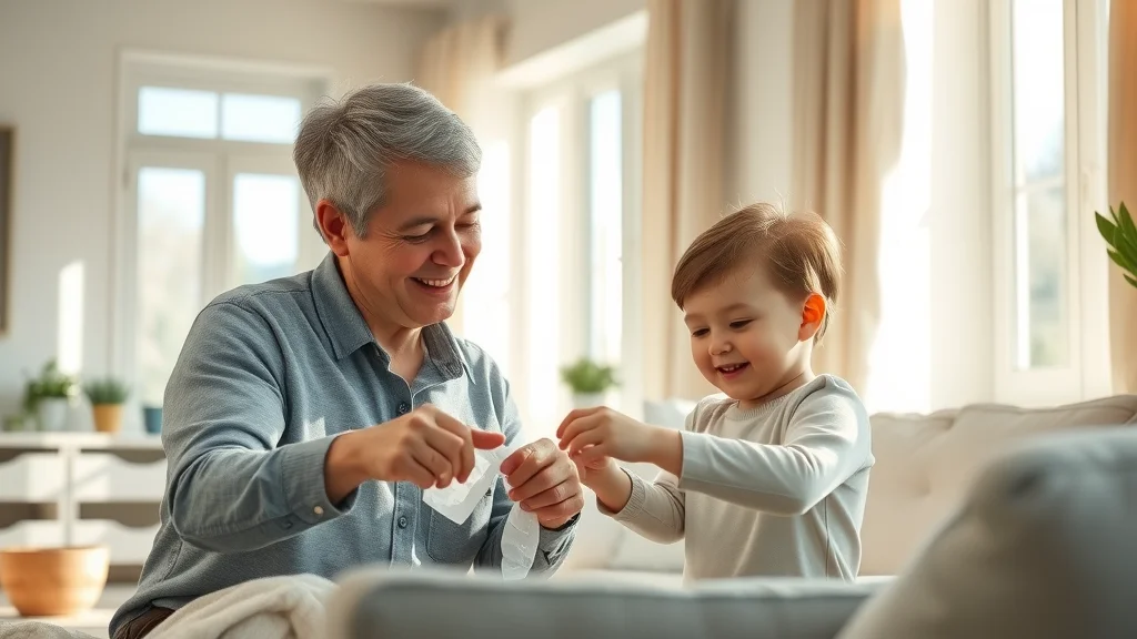 Eustis home maid services family cleaning living room together, sparkling clean surfaces and bright light