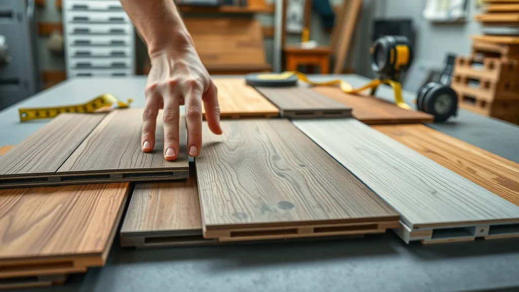 deck materials selection - comparing samples of wood, composite, PVC, and aluminum for deck build