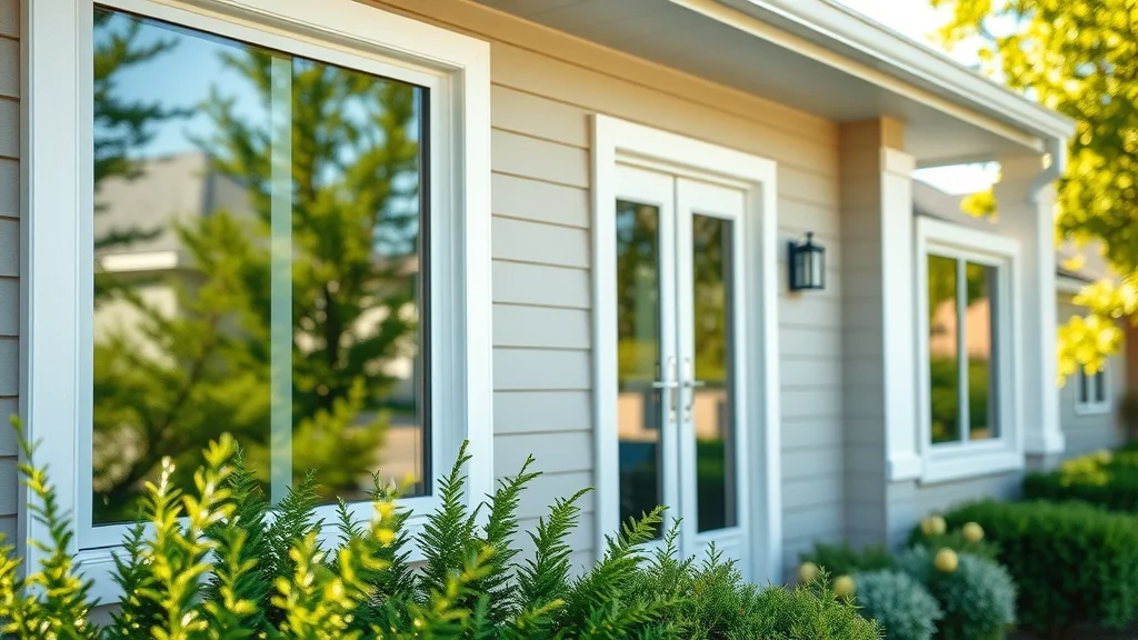Eustis exterior window cleaning on a modern home with sparkling outdoor windows in a sunny suburban neighborhood