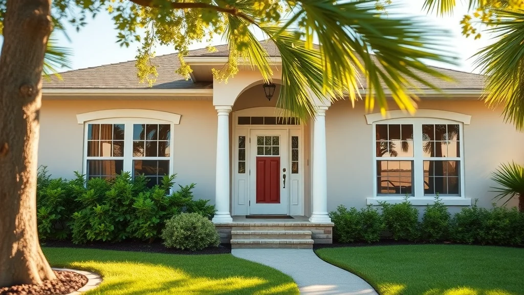 condensation Inviting suburban Florida home exterior with clean, wide windows in Eustis FL, showcasing meticulous window maintenance
