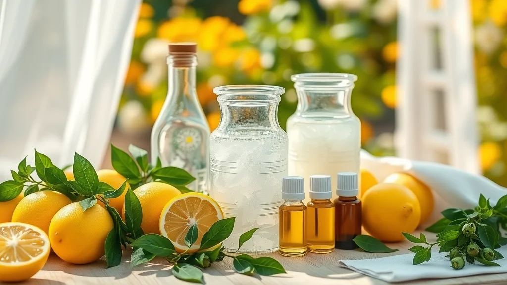 natural ingredients eco-friendly glass cleaner lemons essential oils