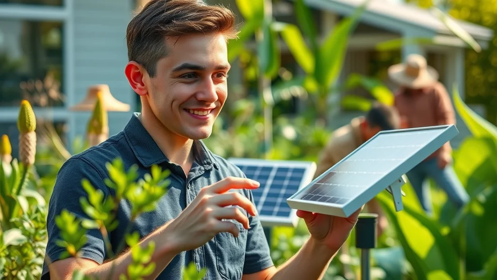 Eco-friendly solar garden lights Eustis, solar panel on garden lighting in sustainable home garden
