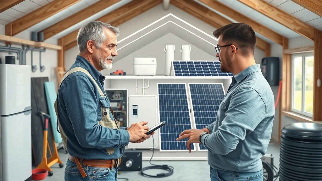 Cutaway diagram of a solar pv home system in Eustis garage showing panels, inverter and wiring with expert explanation