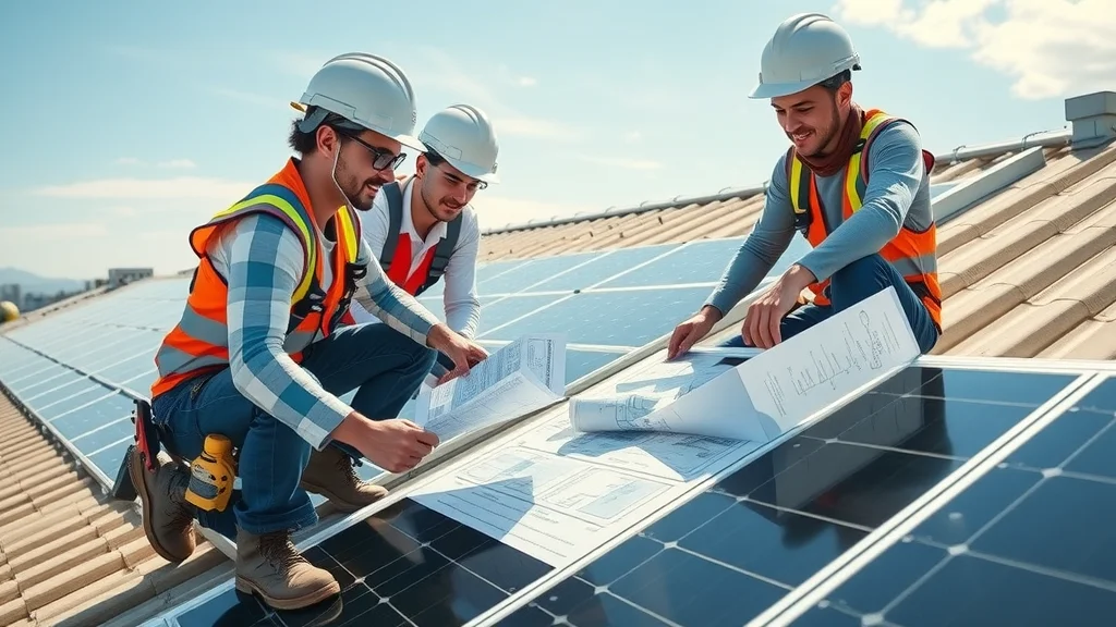 Professional Eustis solar installers measuring and marking a home roof, illustrating the solar panel installation Eustis process with precise coordination.