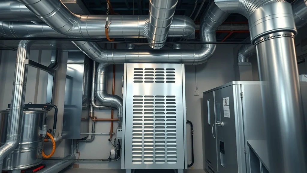 Modern residential HVAC system after professional vent cleaning, showing clean metallic surfaces and energy-saving performance