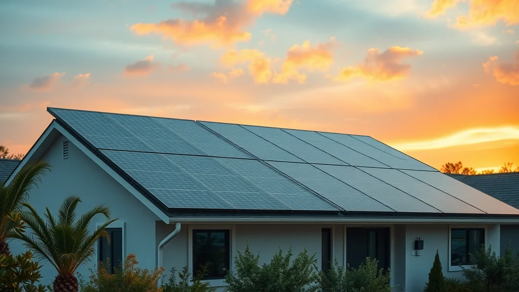 Futuristic solar panels with smart tech and battery systems in a modern Eustis neighborhood