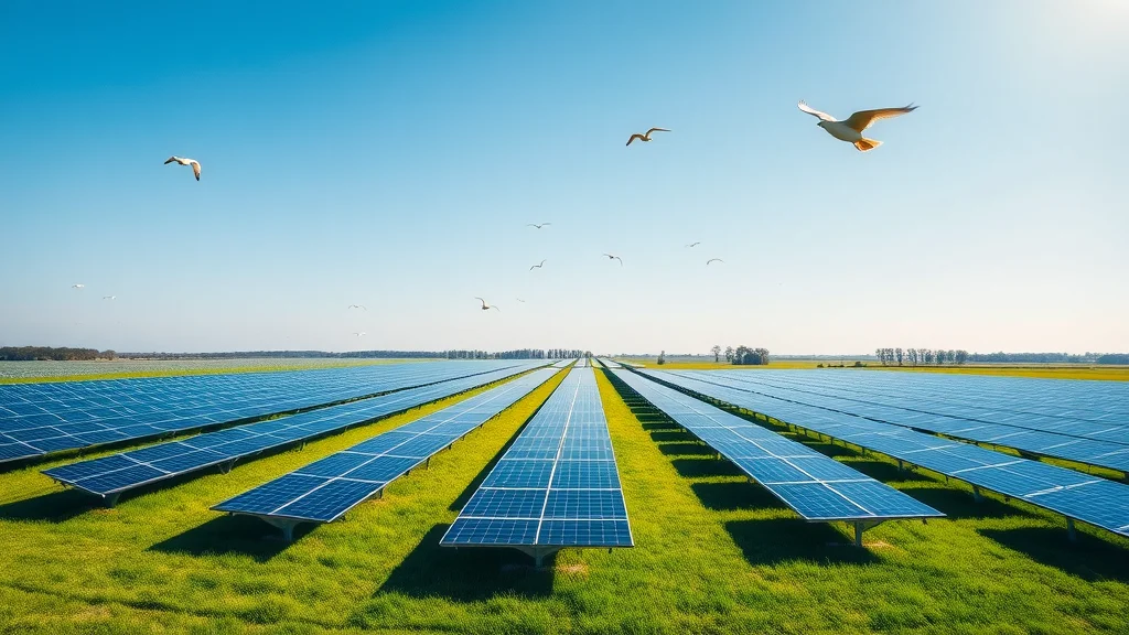 Expansive solar farm in Lake County showing the communal solar energy benefits for Eustis and beyond.