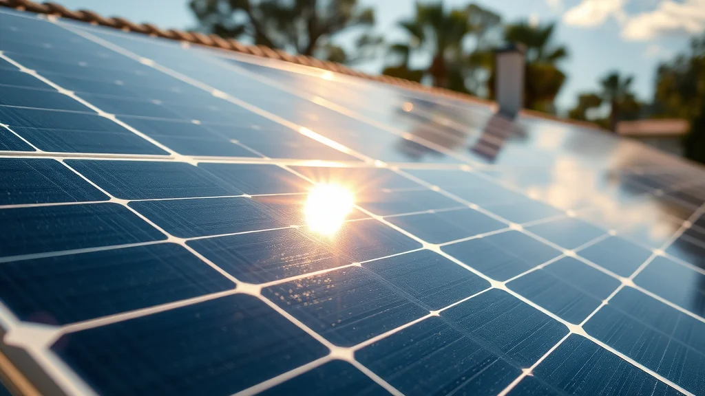 Close-up of solar panels on a residential Eustis home roof absorbing sunlight