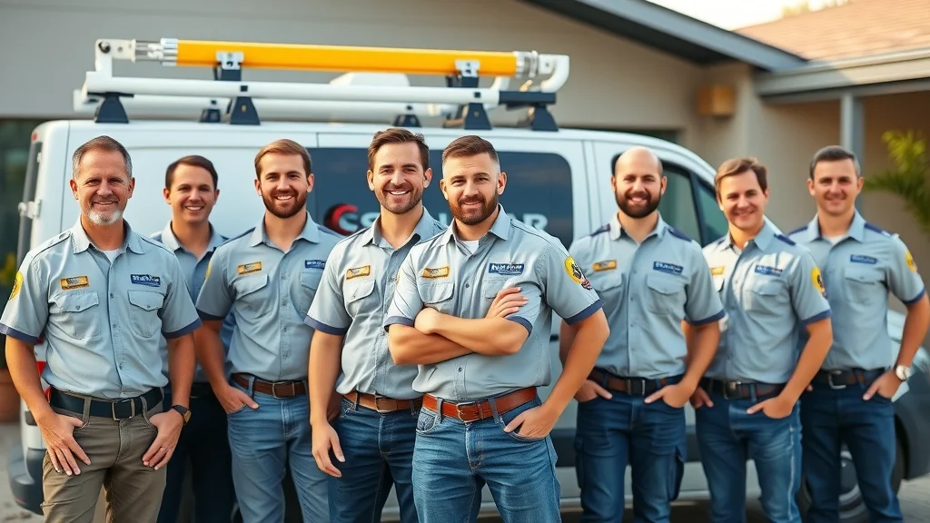 Certified solar installers in Eustis in front of service van - eustis solar panel companies
