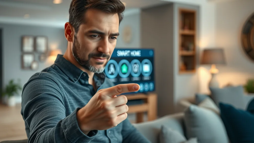 Homeowner using smart home control panel, security system, home automation in Eustis