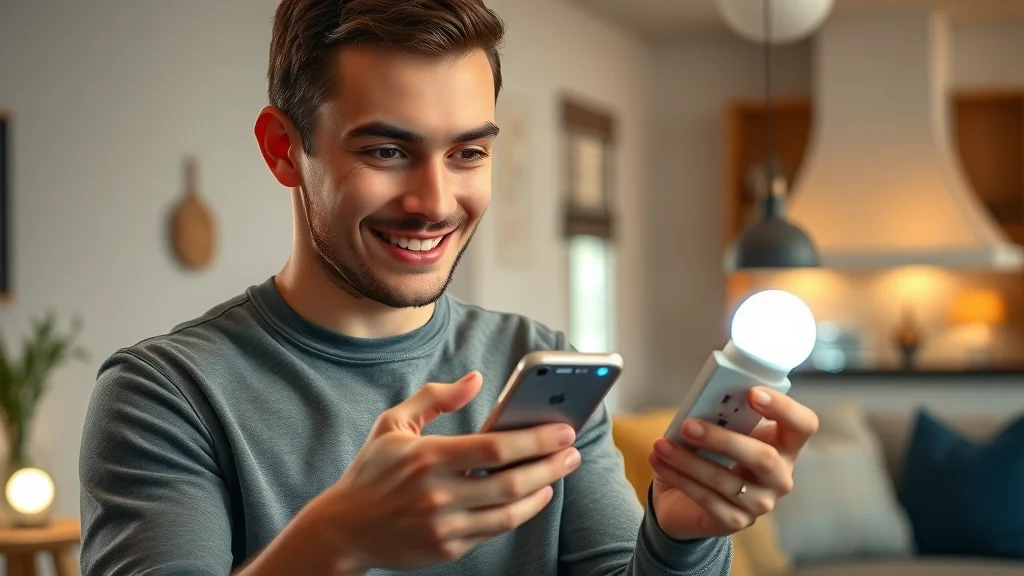 Tech-savvy Eustis homeowner setting up smart plug for voice assistant compatibility with smart home devices