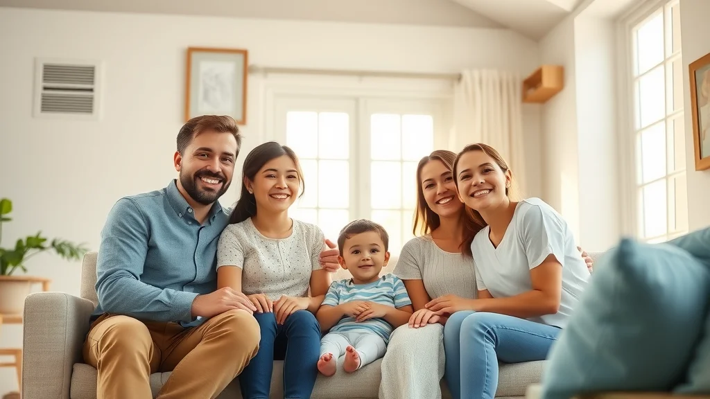 happy family in Eustis home enjoying clean air after eustis air duct sanitization