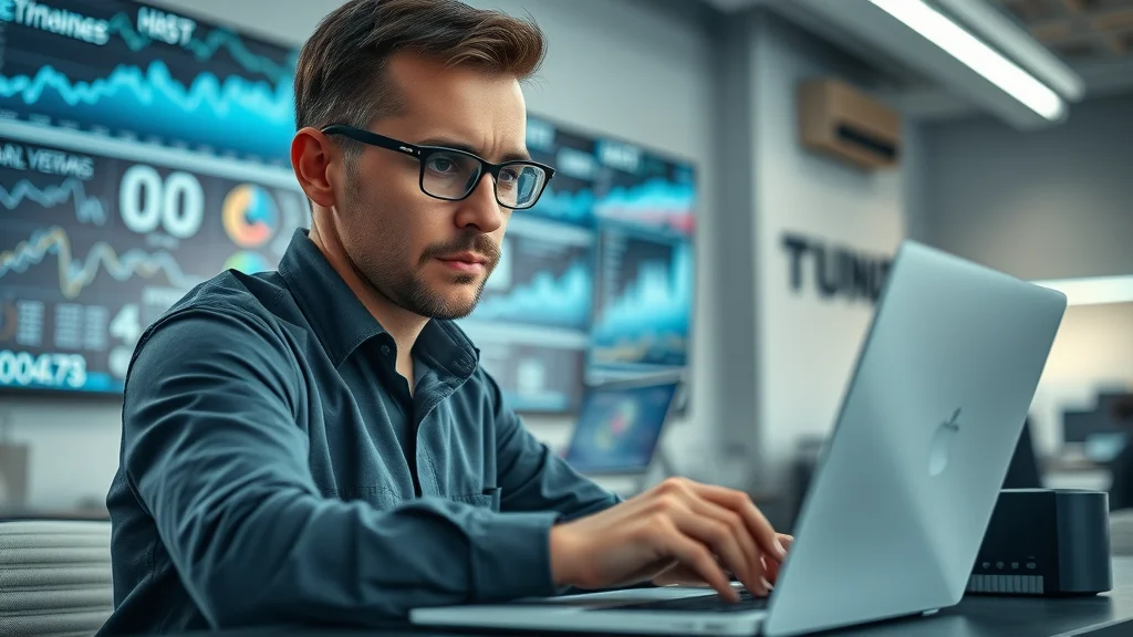 Technician analyzing machine learning data for IoT device integration in Eustis with dual-band wireless router